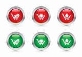 Glossy christmas shopping buttons