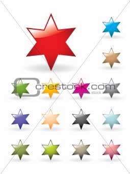 Glossy stars collection.