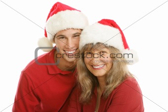 Christmas Portrait - Mom and Son