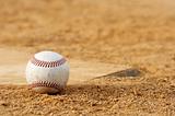 baseball in dirt