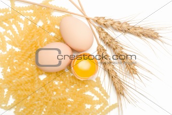 Egg, pasta and wheat