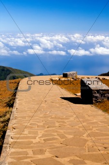 Road to blue sky in Madeira Island