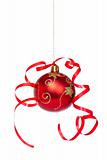 Christmas ball with a ribbon