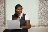 African American Woman with Laptop