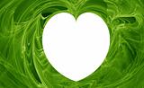 Green abstract heart