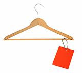 coat hanger and blank price tag