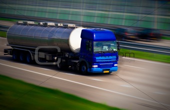 Tanker truck on motorway