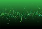 Green Abstract lines background