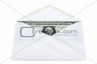 Envelope with dollars