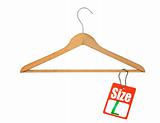 coat hanger and L size tag