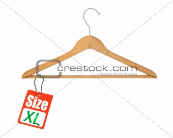 coat hanger and XL size tag
