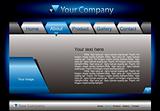Website buttons template on black