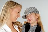 cute blond mother & daughter