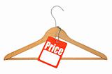 coat hanger and price tag 