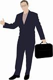 young business man illustration