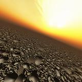 Background of a Pelted Planet with Pits