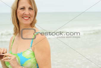 shot of a woman at the beach