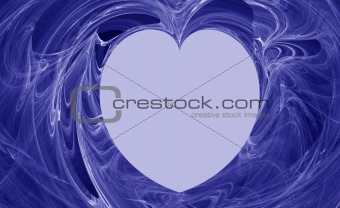 Blue abstract heart