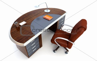 director's office 3d rendering