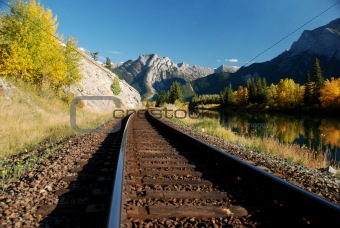 Train Tracks with Fall colors