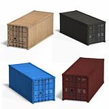 collection of four container