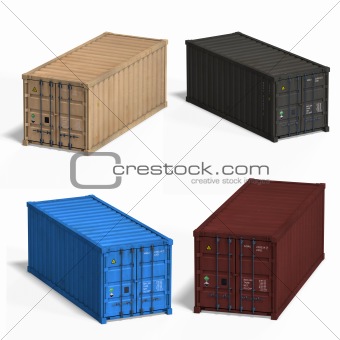 collection of four container