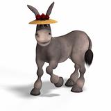 very cute toon donkey