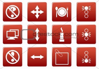 Gadget square icons set.
