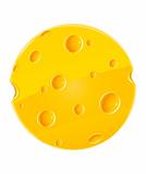 vector piece of cheese isolated food on white