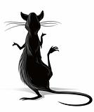 black rat vector illustration