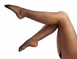 Legs in pantyhose, isolated