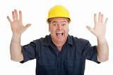 Construction Worker Terrified