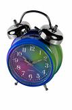 alarm clock isolated with clipping path
