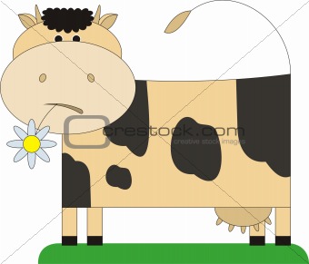 Cow and a flower 1