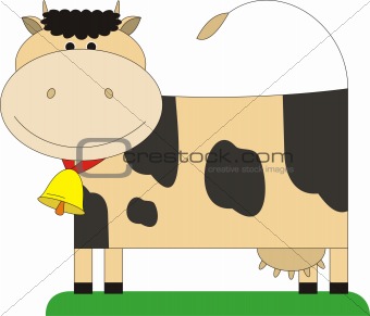 Cow with a bell.