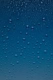 Water Droplets on blue background