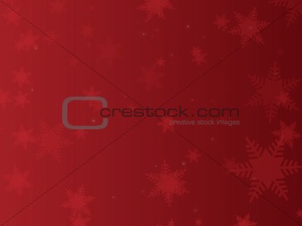 Red Snowflake Background