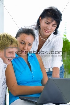 three and laptop
