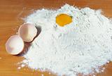 Flour, egg and shell