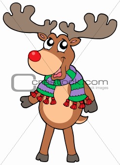 Cute standing Christmas elk