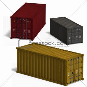 collection of three container