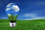 Green Energy Solutions With Light Bulb