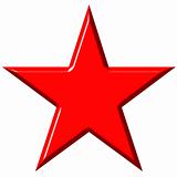 3D Cummunist Red Star