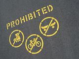 no cycling or skating