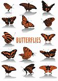Butterflies silhouettes