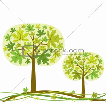 Tree background, vector