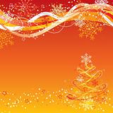 Christmas background with snowflakes, vector
