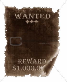 A vintage wanted sign 