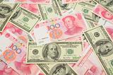 US dollar and China yuan background
