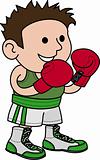 Illustration of male boxer